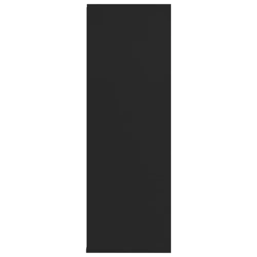  fekete szerelt fa cipőtartó 54 x 34 x 100,5 cm