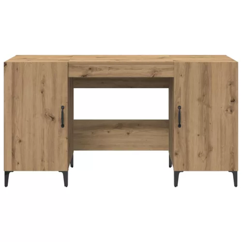  Asztal tárolóval ajtóval Művészi tölgy 140 x 50 x 75 cm Faanyag