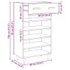  Cipőszekrény fiókkal polcokkal Öreg fa 60 x 35 x 105 cm Faanyag