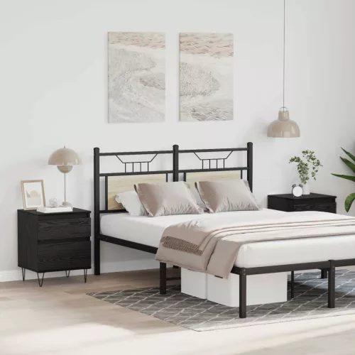  Ágyat tartó szekrény Fekete tölgy 40 x 35 x 50 cm Faanyag