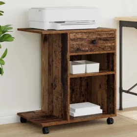    Nyomtatóállvány fiókkal Öreg fa 60 x 40 x 68.5 cm Faanyag