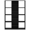  fekete szerelt fa térelválasztó/könyvszekrény 100 x 24 x 140 cm