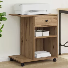    Nyomtatóállvány fiókkal Művészi tölgy 60 x 40 x 68.5 cm Faanyag