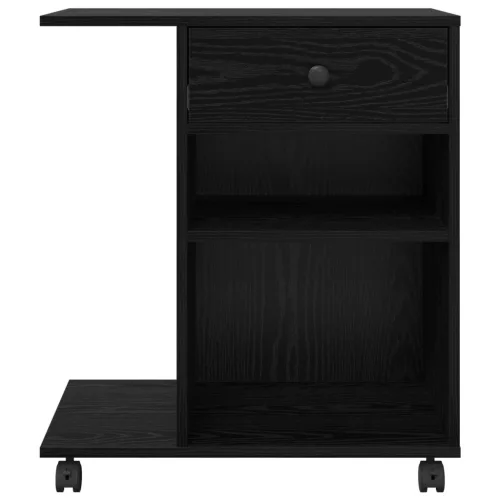  Nyomtatóállvány fiókkal Fekete tölgy 60 x 40 x 68.5 cm Faanyag