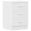  2 db fehér szerelt fa éjjeliszekrény 38 x 35 x 56 cm