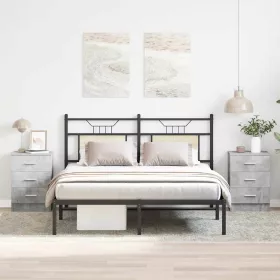    2 db betonszürke szerelt fa éjjeliszekrény 38 x 35 x 56 cm