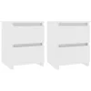  2 db fehér szerelt fa éjjeliszekrény 30 x 30 x 40 cm