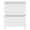  2 db fehér szerelt fa éjjeliszekrény 30 x 30 x 40 cm
