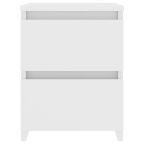  2 db fehér szerelt fa éjjeliszekrény 30 x 30 x 40 cm