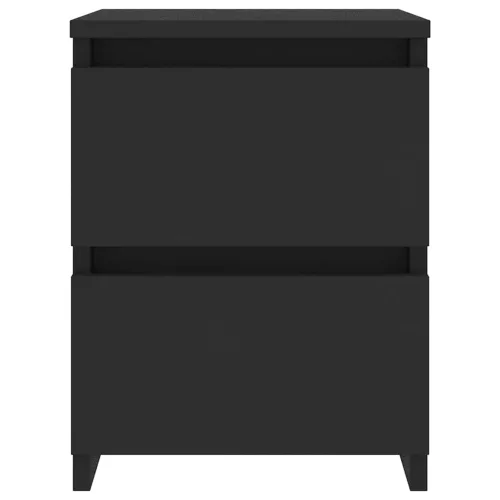  2 db fekete szerelt fa éjjeliszekrény 30 x 30 x 40 cm