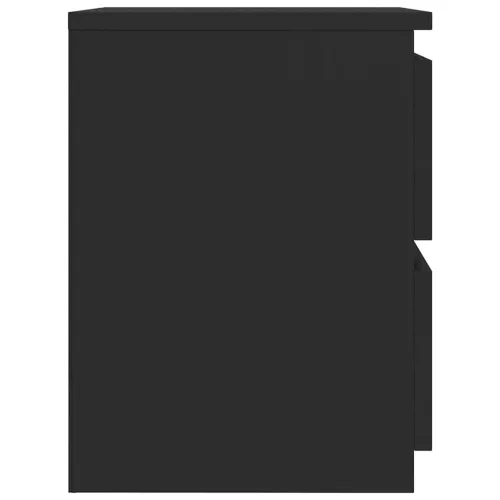  2 db fekete szerelt fa éjjeliszekrény 30 x 30 x 40 cm