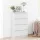  fehér szerelt fa tálalószekrény 60 x 35 x 98,5 cm