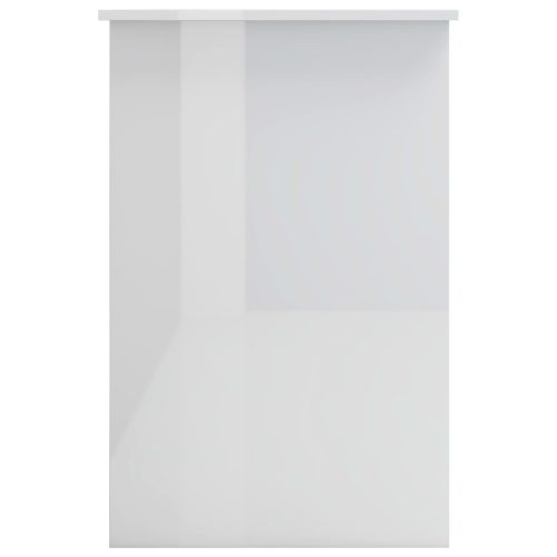  magasfényű fehér szerelt fa íróasztal 100 x 50 x 76 cm