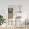  Hajtható állatkerítés 4 pcs Fehér 201 x 38 x 70 cm Mérnöki fa