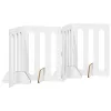  Hajtható állatkerítés 4 pcs Fehér 201 x 38 x 70 cm Mérnöki fa