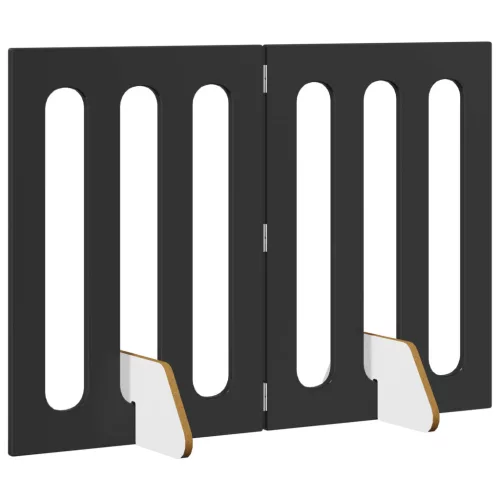  Hajtható állatkerítés 2 pcs Fekete Tölgy 100,5 x 38 x 70 cm