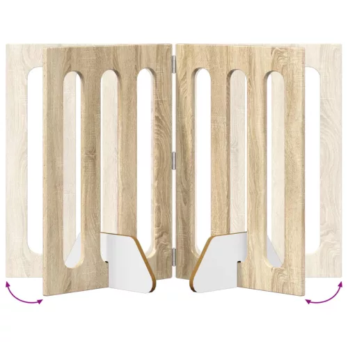  Hajtható állatkerítés 2 pcs Sonoma tölgy 100,5 x 38 x 70 cm