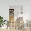  Hajtható állatkerítés 4 pcs Sonoma tölgy 201 x 38 x 70 cm