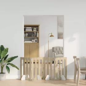    Hajtható állatkerítés 4 pcs Sonoma tölgy 201 x 38 x 70 cm