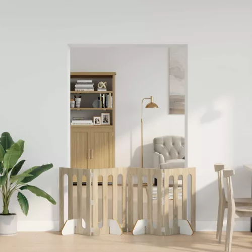  Hajtható állatkerítés 4 pcs Sonoma tölgy 201 x 38 x 70 cm