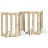  Hajtható állatkerítés 4 pcs Sonoma tölgy 201 x 38 x 70 cm