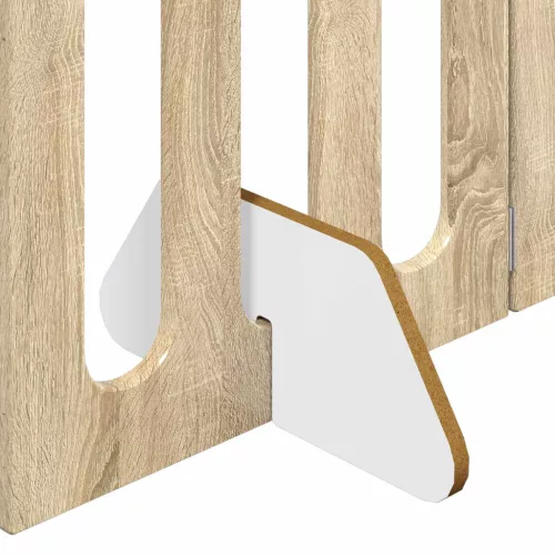  Hajtható állatkerítés 4 pcs Sonoma tölgy 201 x 38 x 70 cm