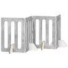  Hajtható állatkerítés 4 pcs Beton Szürke 201 x 38 x 70 cm