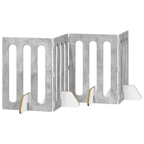 Hajtható állatkerítés 4 pcs Beton Szürke 201 x 38 x 70 cm