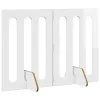  Hajtható állatkerítés 2 pcs Magasfényű Fehér 100,5 x 38 x 70 cm