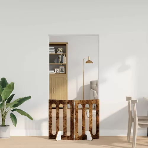  Hajtható állatkerítés 2 pcs Füstölt Tölgy 100,5 x 38 x 70 cm