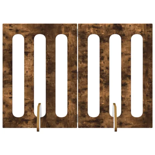  Hajtható állatkerítés 2 pcs Füstölt Tölgy 100,5 x 38 x 70 cm