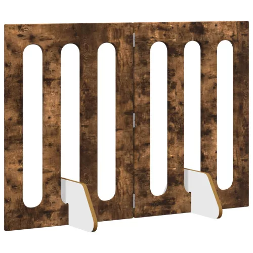  Hajtható állatkerítés 2 pcs Füstölt Tölgy 100,5 x 38 x 70 cm