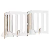  Hajtható állatkerítés 4 pcs Füstölt Tölgy 201 x 38 x 70 cm