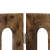  Hajtható állatkerítés 4 pcs Füstölt Tölgy 201 x 38 x 70 cm