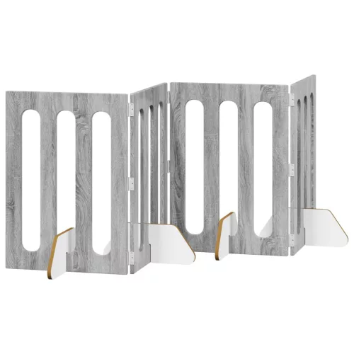  Hajtható állatkerítés 4 pcs Szürke Sonoma 201 x 38 x 70 cm