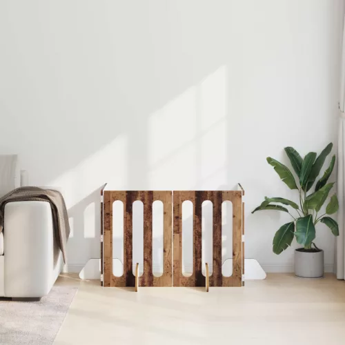  Hajtható állatkerítés 4 pcs Tölgyfa 201 x 38 x 70 cm Mérnöki fa