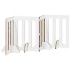  Hajtható állatkerítés 4 pcs Tölgyfa 201 x 38 x 70 cm Mérnöki fa