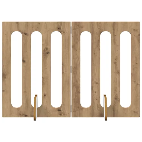  Hajtható állatkerítés 2 pcs Kézműves Tölgy 100,5 x 38 x 70 cm