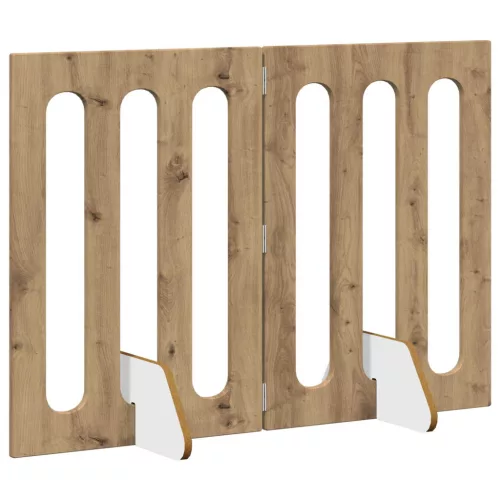  Hajtható állatkerítés 2 pcs Kézműves Tölgy 100,5 x 38 x 70 cm
