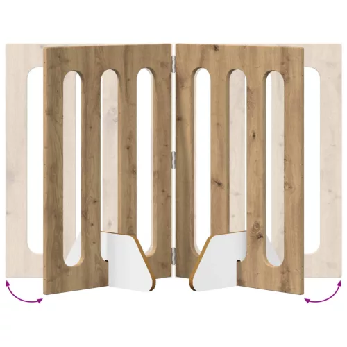  Hajtható állatkerítés 2 pcs Kézműves Tölgy 100,5 x 38 x 70 cm