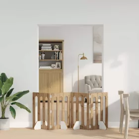    Hajtható állatkerítés 4 pcs Kézműves Tölgy 201 x 38 x 70 cm