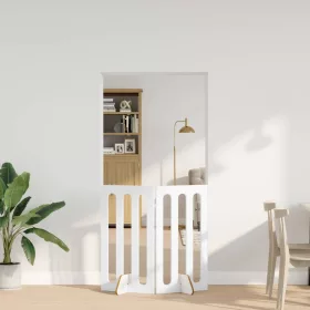    Hajtható állatkerítés 2 pcs Fehér 100,5 x 38 x 90 cm Mérnöki fa