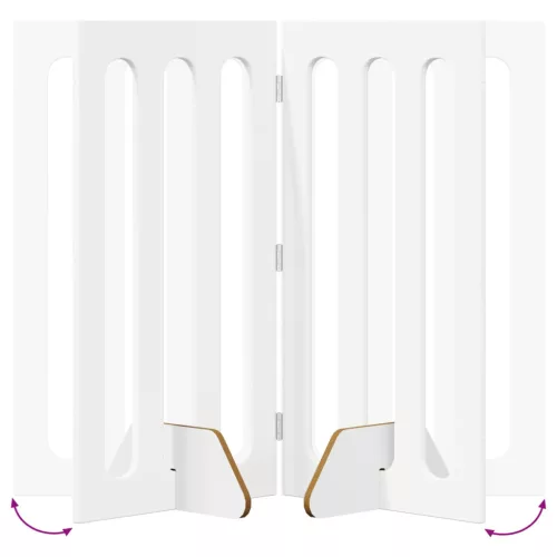  Hajtható állatkerítés 2 pcs Fehér 100,5 x 38 x 90 cm Mérnöki fa