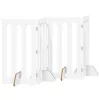  Hajtható állatkerítés 4 pcs Fehér 201 x 38 x 90 cm Mérnöki fa
