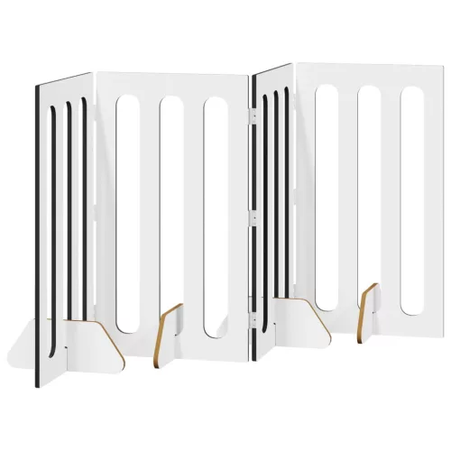  Hajtható állatkerítés 4 pcs Fekete Tölgy 201 x 38 x 90 cm