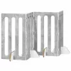  Hajtható állatkerítés 4 pcs Beton Szürke 201 x 38 x 90 cm