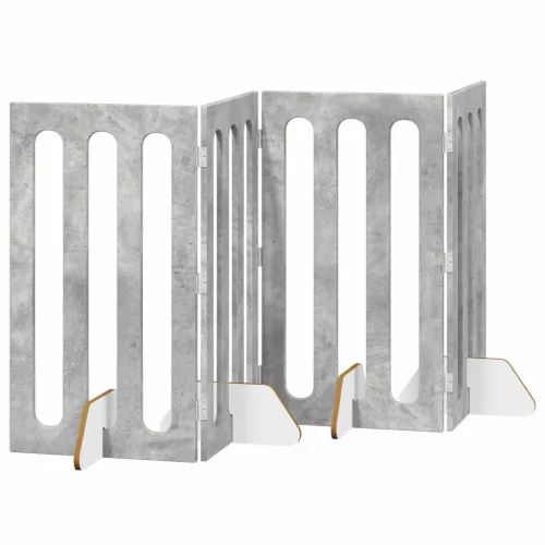  Hajtható állatkerítés 4 pcs Beton Szürke 201 x 38 x 90 cm