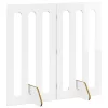  Hajtható állatkerítés 2 pcs Magasfényű Fehér 100,5 x 38 x 90 cm