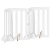  Hajtható állatkerítés 4 pcs Magasfényű Fehér 201 x 38 x 90 cm