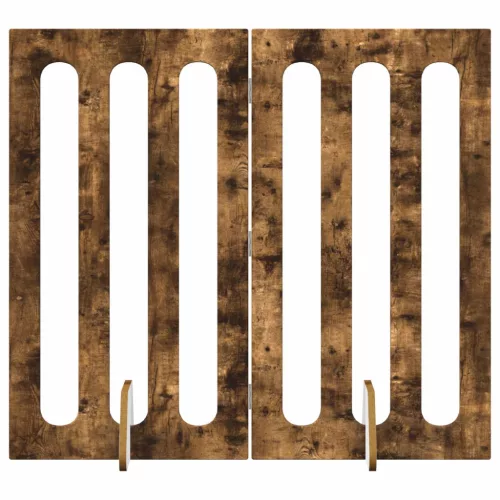  Hajtható állatkerítés 2 pcs Füstölt Tölgy 100,5 x 38 x 90 cm